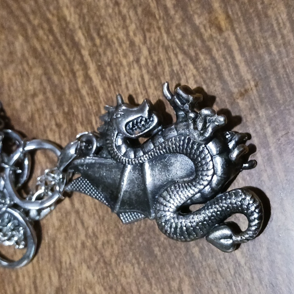 Man or Womans large Dragon on a Chain Necklace